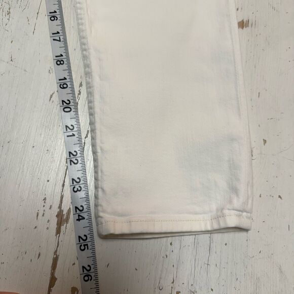 MOTHER Cropped Jean Size 25 The Dropout White/Whipping The Cream Cropped Stretch - Picture 9 of 16